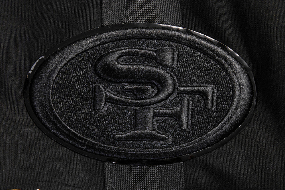 NFL SAN FRANCISCO 49ERS TRIPLE BLACK SHORT EN MAILLE DOUBLE (TRIPLE NOIR)