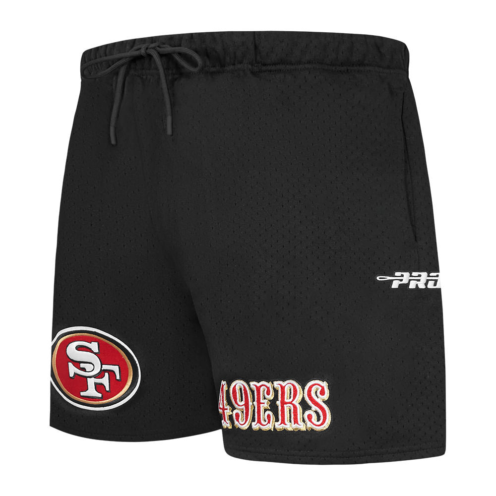 NFL SAN FRANCISCO 49ERS SOUVENIR SHORT EN FILET POUR HOMME (NOIR)