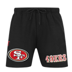 NFL SAN FRANCISCO 49ERS SOUVENIR SHORT EN FILET POUR HOMME (NOIR)