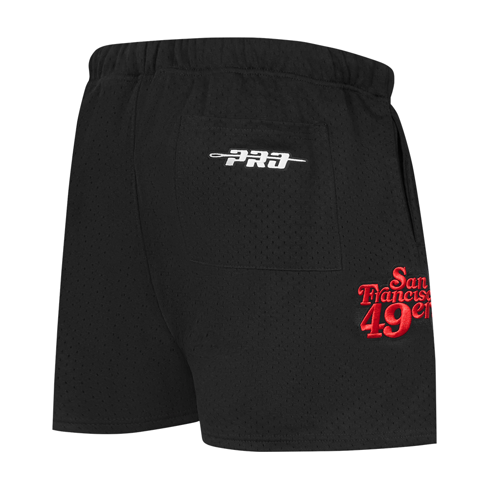 NFL SAN FRANCISCO 49ERS SOUVENIR SHORT EN FILET POUR HOMME (NOIR)
