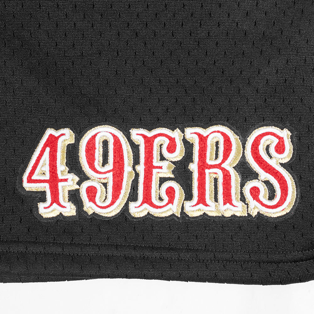 NFL SAN FRANCISCO 49ERS SOUVENIR SHORT EN FILET POUR HOMME (NOIR)