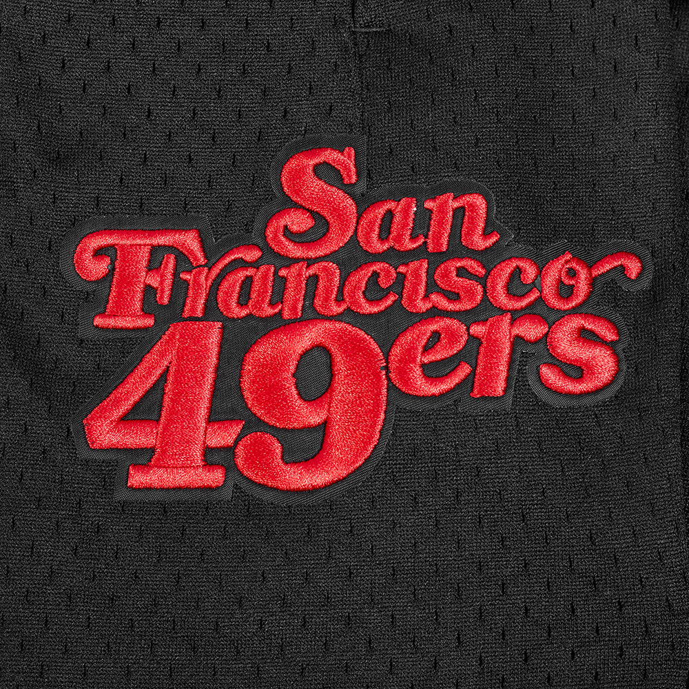NFL SAN FRANCISCO 49ERS SOUVENIR SHORT EN FILET POUR HOMME (NOIR)