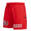 NFL SAN FRANCISCO 49ERS SOUVENIR SHORT EN FILET POUR HOMME (ROUGE)