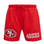 NFL SAN FRANCISCO 49ERS SOUVENIR SHORT EN FILET POUR HOMME (ROUGE)