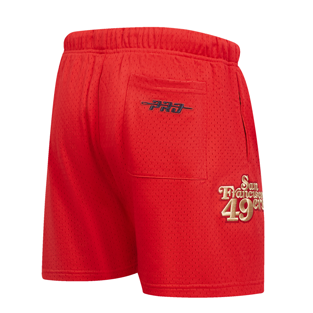 NFL SAN FRANCISCO 49ERS SOUVENIR SHORT EN FILET POUR HOMME (ROUGE)