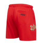 NFL SAN FRANCISCO 49ERS SOUVENIR SHORT EN FILET POUR HOMME (ROUGE)