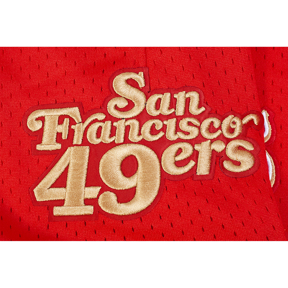 NFL SAN FRANCISCO 49ERS SOUVENIR SHORT EN FILET POUR HOMME (ROUGE)