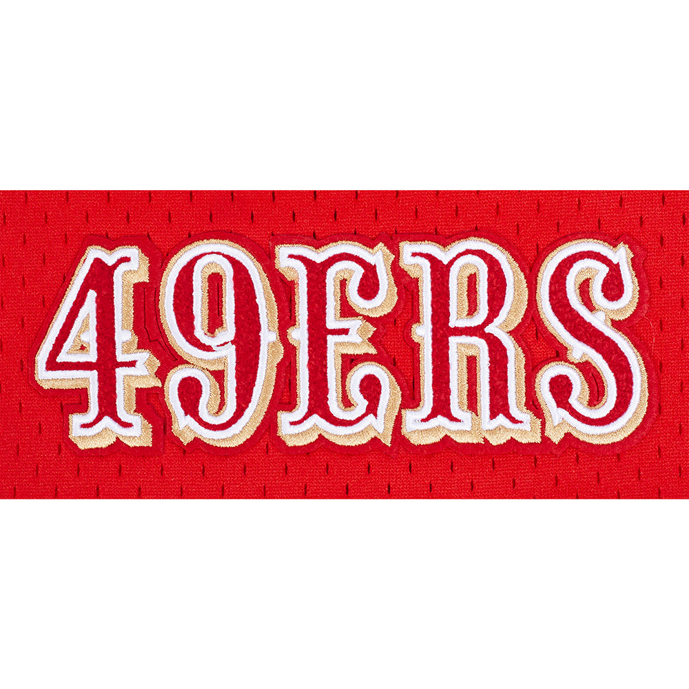 NFL SAN FRANCISCO 49ERS SOUVENIR SHORT EN FILET POUR HOMME (ROUGE)