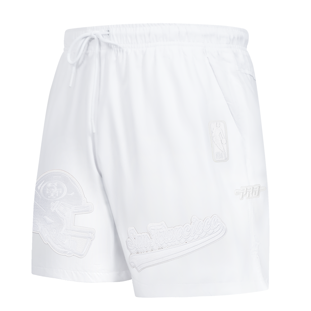 NFL SAN FRANCISCO 49ERS WHITE OUT SHORT TISSÉ POUR HOMME (BLANC)