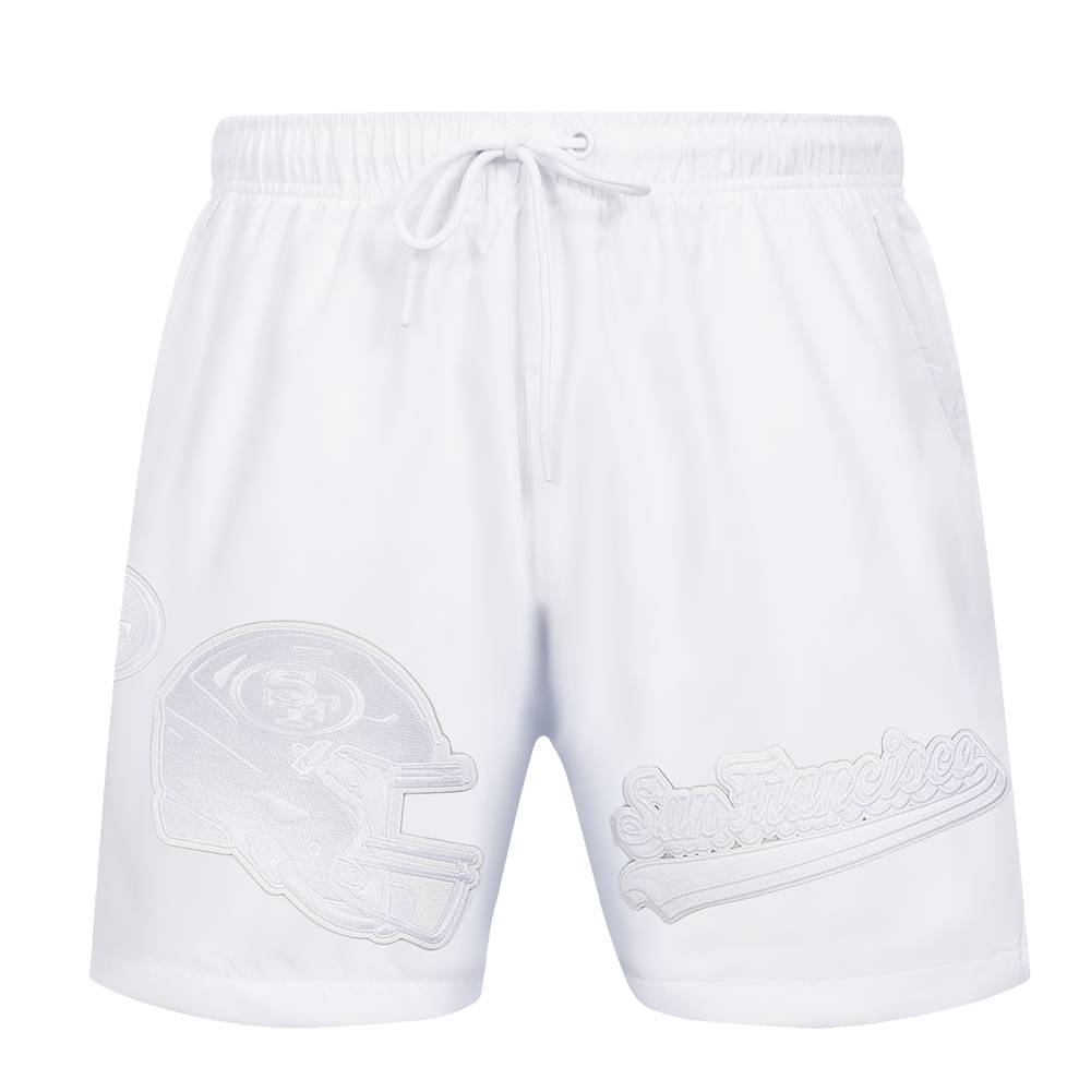 NFL SAN FRANCISCO 49ERS WHITE OUT MEN'S WOVEN SHORT (WHITE)