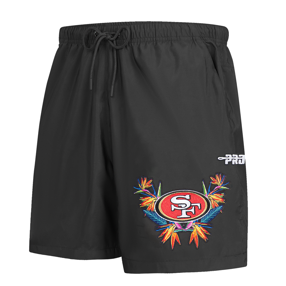 NFL SAN FRANCISCO 49ERS PARADISE MEN'S WOVEN SHORT (BLACK)