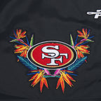 NFL SAN FRANCISCO 49ERS PARADISE MEN'S WOVEN SHORT (BLACK)