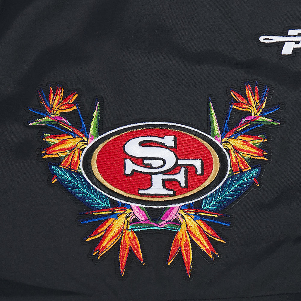NFL SAN FRANCISCO 49ERS PARADISE MEN'S WOVEN SHORT (BLACK)