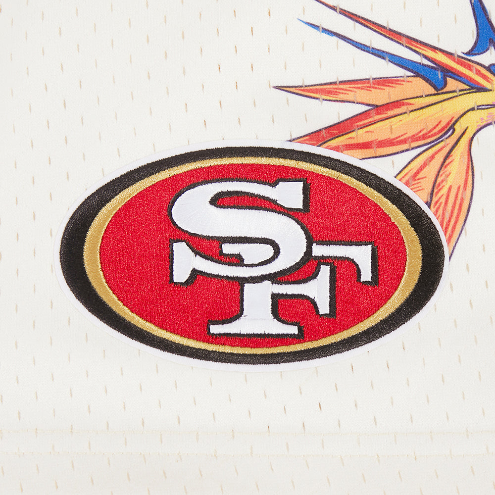 NFL SAN FRANCISCO 49ERS PARADISE SHORT EN FILET POUR HOMME (COQUILLE D'ŒUF)