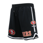 NFL SAN FRANCISCO 49ERS CLASSIC CHENILLE MEN'S SHORTS (BLACK)