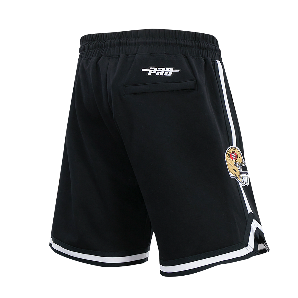 NFL SAN FRANCISCO 49ERS CLASSIC CHENILLE MEN'S SHORTS (BLACK)