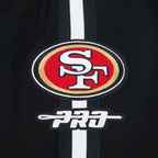 NFL SAN FRANCISCO 49ERS CLASSIC CHENILLE MEN'S SHORTS (BLACK)