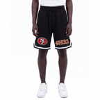 NFL SAN FRANCISCO 49ERS CLASSIC CHENILLE MEN'S SHORTS (BLACK)
