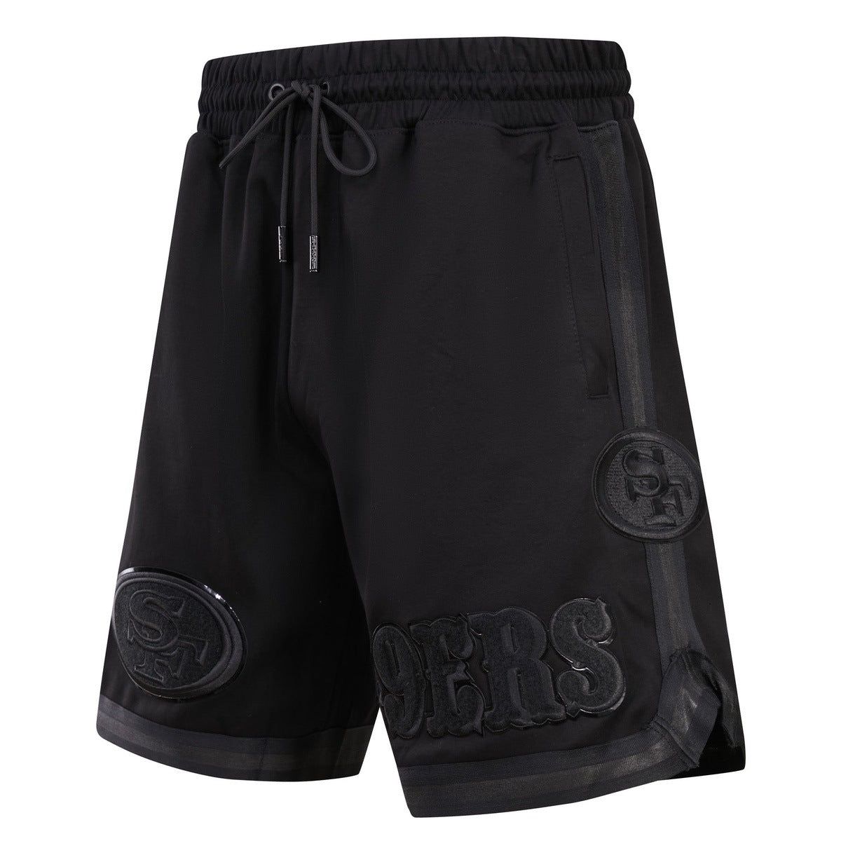 NFL SAN FRANCISCO 49ERS TRIPLE BLACK LOGO PRO MEN'S SHORT (TRIPLE BLACK)