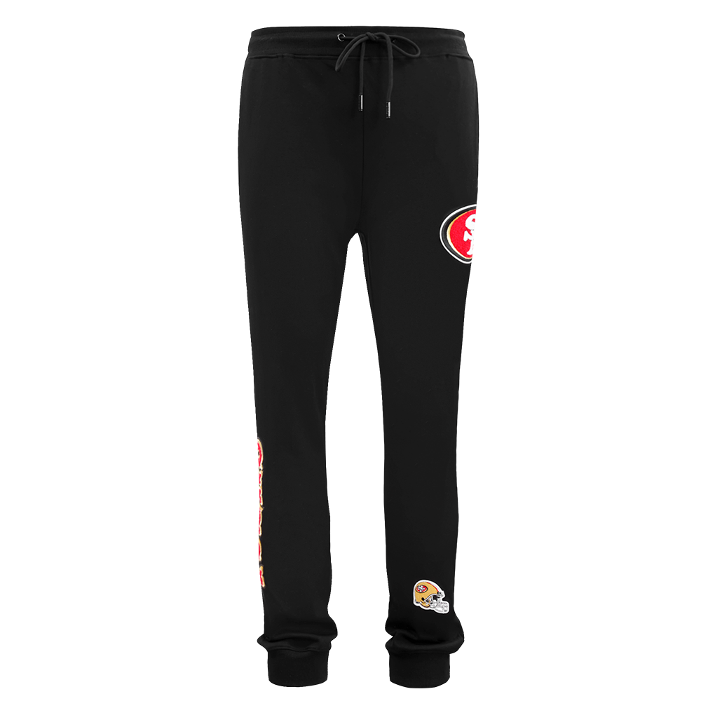 NFL SAN FRANCISCO 49ERS CLASSIC CHENILLE MEN'S JOGGER (BLACK)