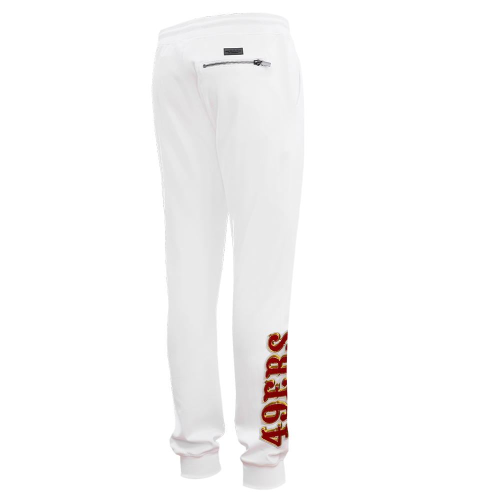 NFL SAN FRANCISCO 49ERS CLASSIC CHENILLE MEN'S JOGGER (WHITE)