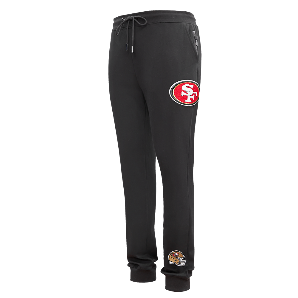 NFL SAN FRANCISCO 49ERS CLASSIC CHENILLE PANTALON JOGGER EN MAILLE DOUBLE (NOIR)