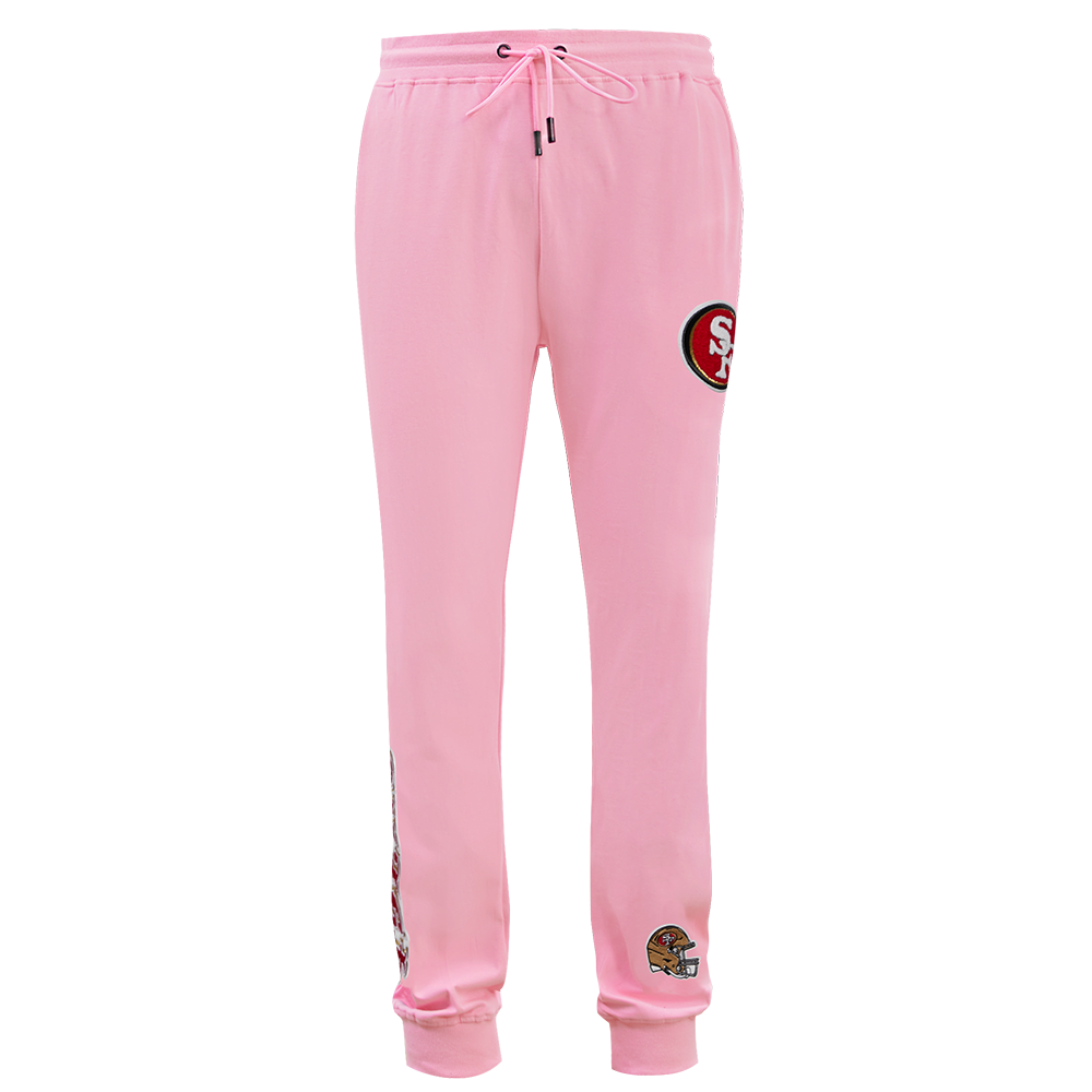 NFL SAN FRANCISCO 49ERS CLASSIC CHENILLE PANTALON JOGGER EN MAILLE DOUBLE (ROSE)