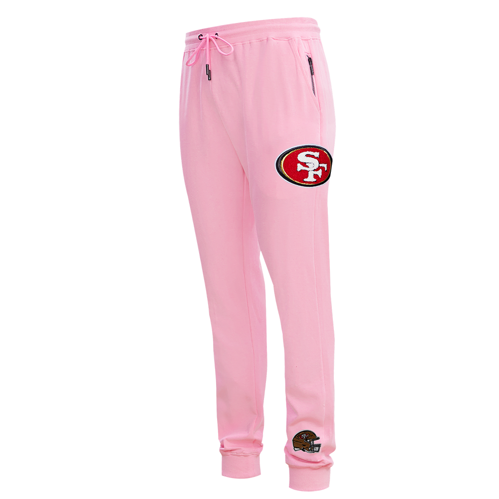 NFL SAN FRANCISCO 49ERS CLASSIC CHENILLE PANTALON JOGGER EN MAILLE DOUBLE (ROSE)