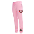 NFL SAN FRANCISCO 49ERS CLASSIC CHENILLE PANTALON JOGGER EN MAILLE DOUBLE (ROSE)