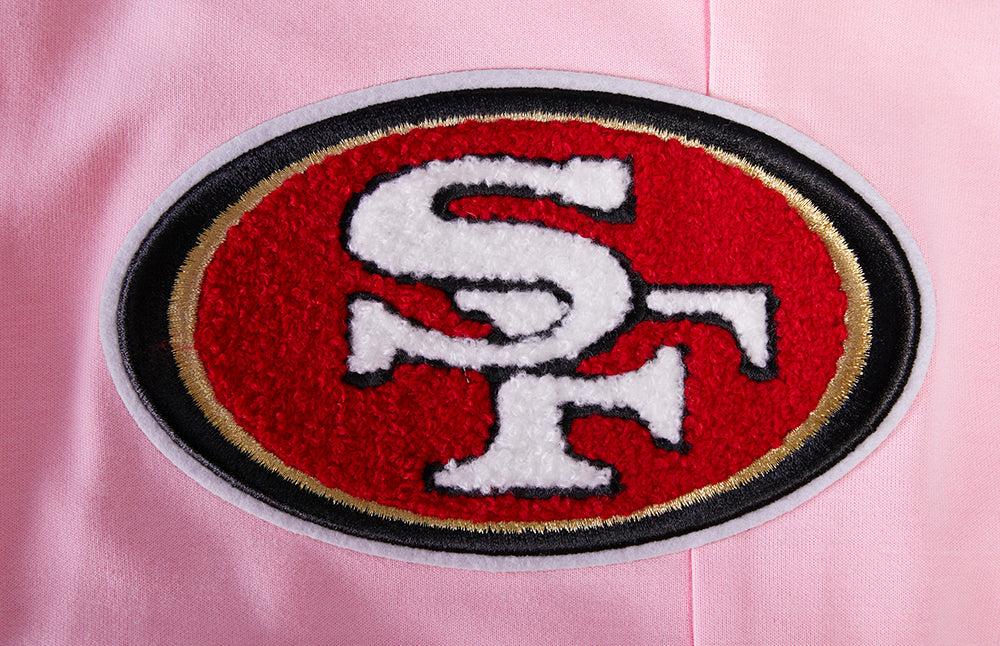 NFL SAN FRANCISCO 49ERS CLASSIC CHENILLE PANTALON JOGGER EN MAILLE DOUBLE (ROSE)