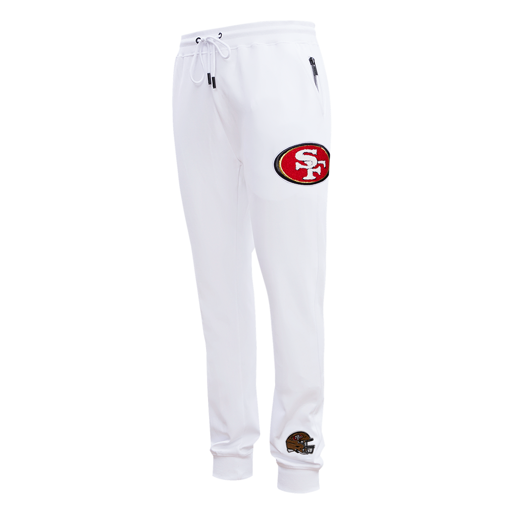 NFL SAN FRANCISCO 49ERS CLASSIC CHENILLE PANTALON JOGGER EN MAILLE DOUBLE (BLANC)