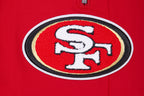 NFL SAN FRANCISCO 49ERS CLASSIC PANTALON D'ENTRAÎNEMENT EN MAILLE DOUBLE POUR HOMME (ROUGE/NOIR)