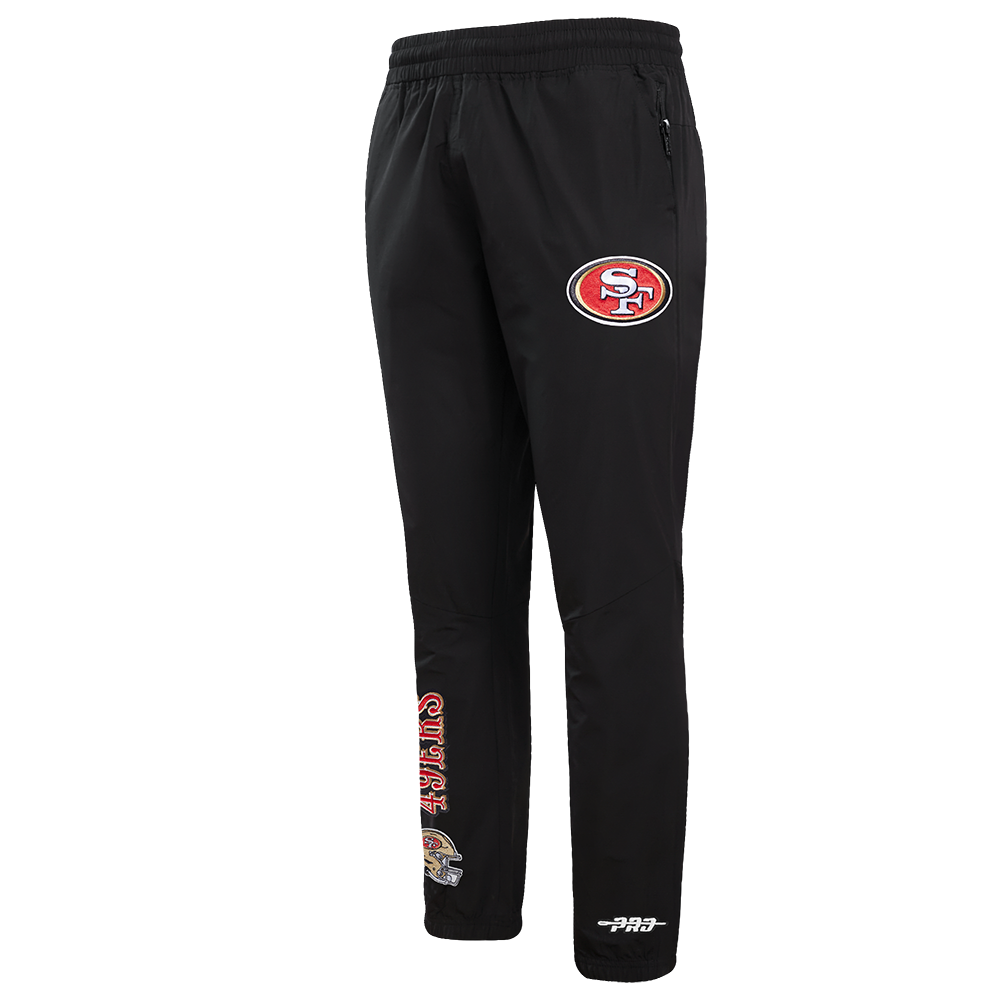 NFL SAN FRANCISCO 49ERS CLASSIC WIND SUIT MEN'S WOVEN PANT (BLACK)