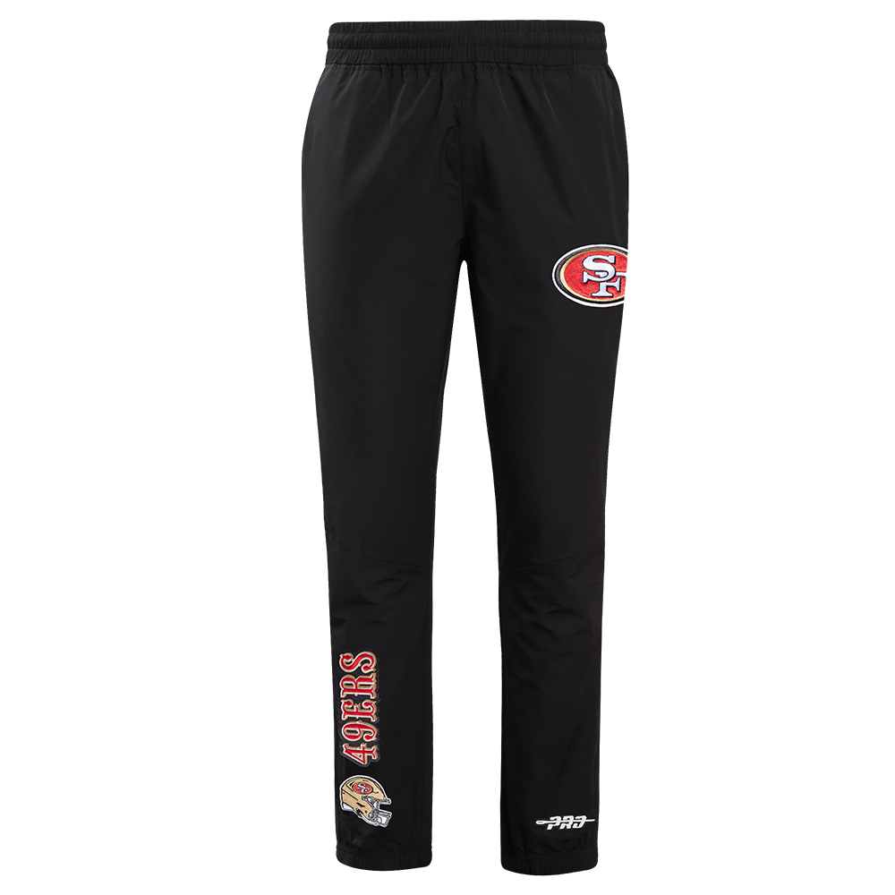 NFL SAN FRANCISCO 49ERS CLASSIC WIND SUIT MEN'S WOVEN PANT (BLACK)