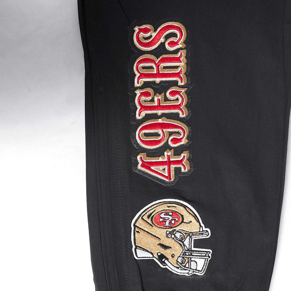 NFL SAN FRANCISCO 49ERS CLASSIC WIND SUIT MEN'S WOVEN PANT (BLACK)