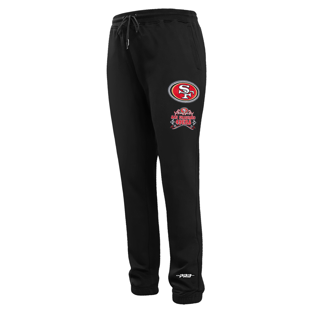 NFL SAN FRANCISCO 49ERS REBEL ATHLETICS PANTALON OUATÉ EN MOLLETON POUR HOMME (NOIR)
