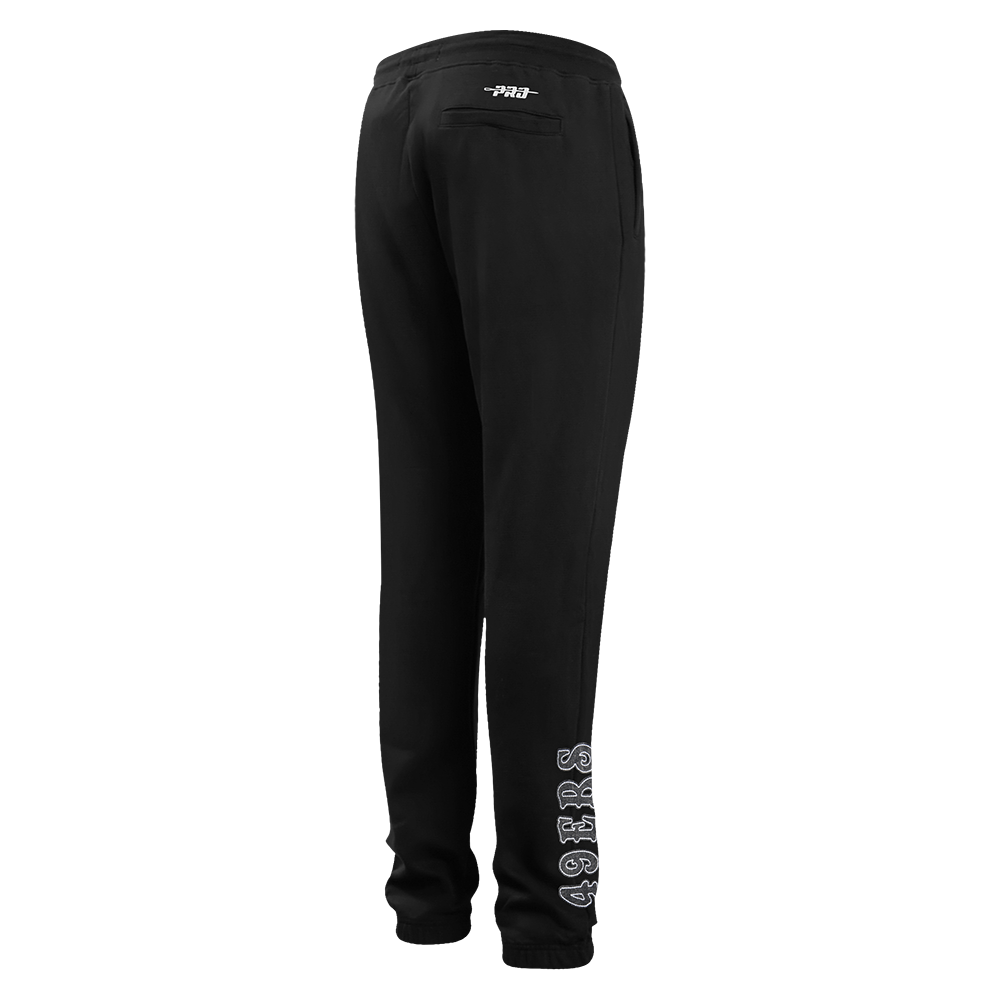 NFL SAN FRANCISCO 49ERS REBEL ATHLETICS PANTALON OUATÉ EN MOLLETON POUR HOMME (NOIR)