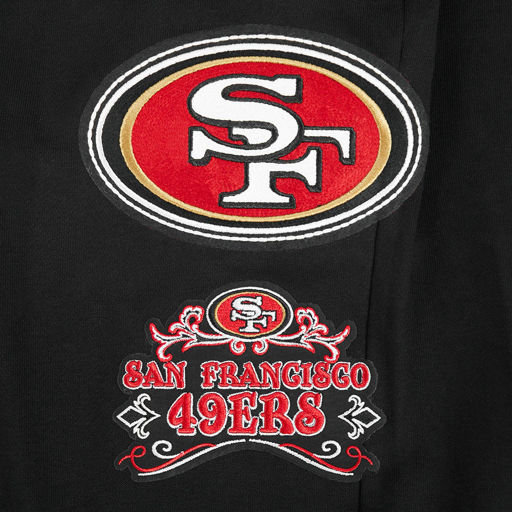 NFL SAN FRANCISCO 49ERS REBEL ATHLETICS PANTALON OUATÉ EN MOLLETON POUR HOMME (NOIR)