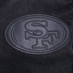 NFL SAN FRANCISCO 49ERS WASHED VANGUARD PANTALON OUATÉ POUR HOMME (NOIR DÉLAVÉ)