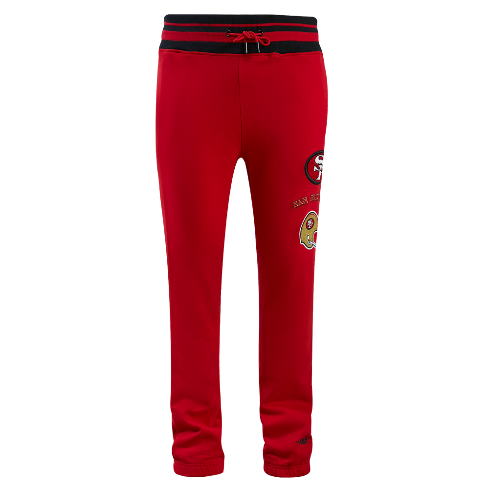NFL SAN FRANCISCO 49ERS RETRO CLASSIC PANTALON OUATÉ POUR HOMME (ROUGE/NOIR)