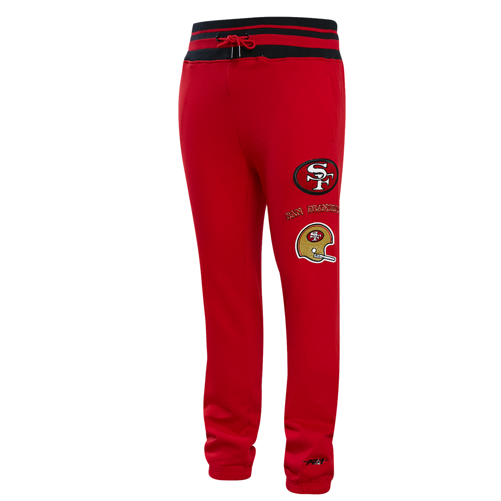 NFL SAN FRANCISCO 49ERS RETRO CLASSIC PANTALON OUATÉ POUR HOMME (ROUGE/NOIR)