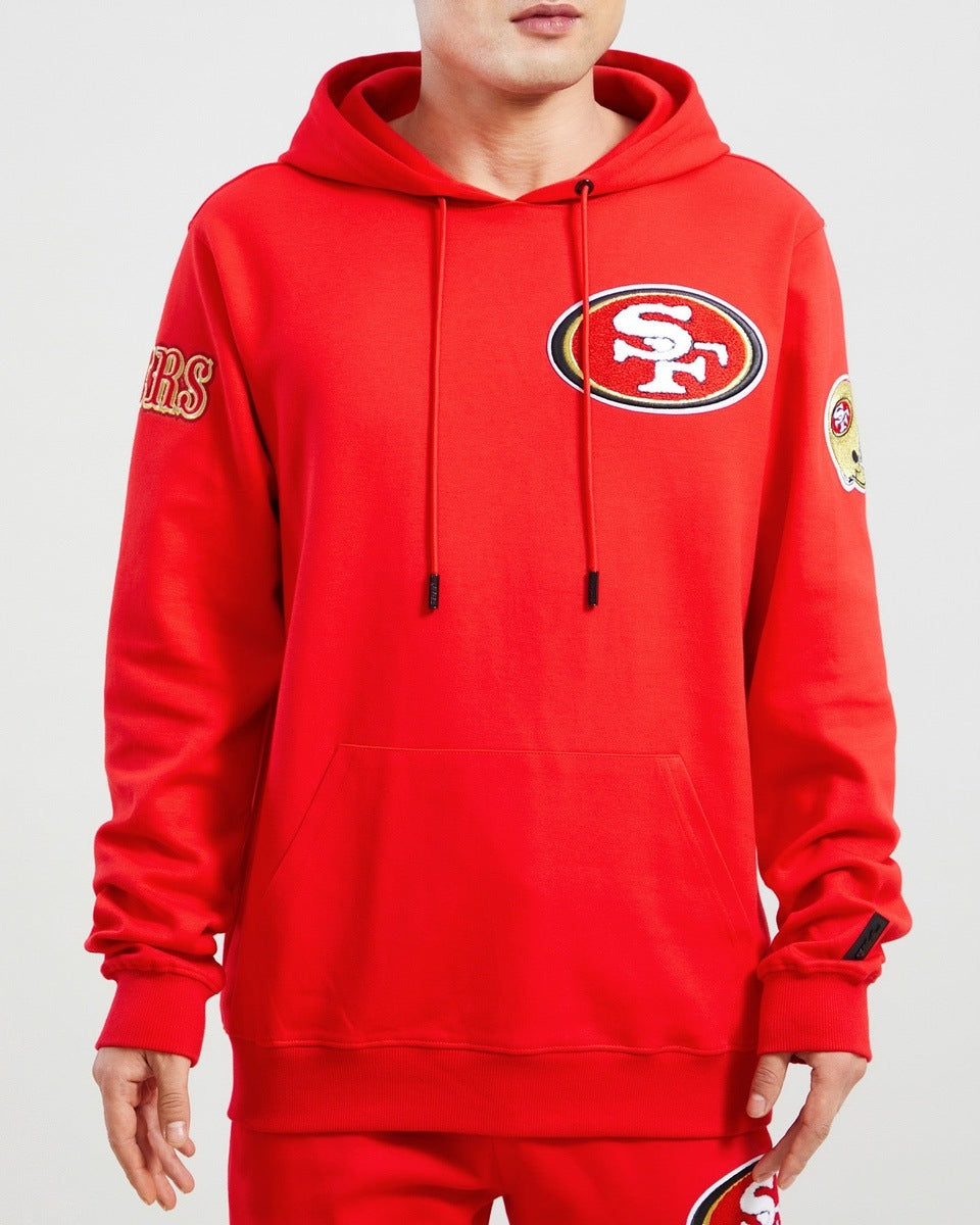 NFL SAN FRANCISCO 49ERS CLASSIC CHENILLE MEN'S PO HOODIE (RED)
