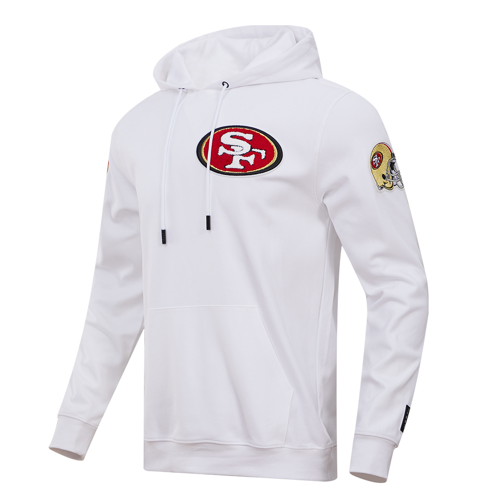 NFL SAN FRANCISCO 49ERS CLASSIC CHENILLE MEN'S PO HOODIE (WHITE)