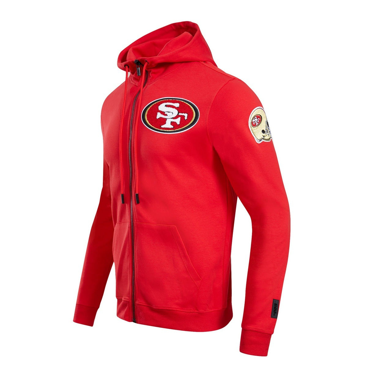 NFL SAN FRANCISCO 49ERS CLASSIC CHENILLE MEN'S FULL ZIP PULLOVER HOODIE (RED)