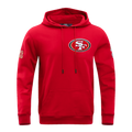 NFL SAN FRANCISCO 49ERS CLASSIC CHENILLE CHANDAIL À CAPUCHON EN MAILLE DOUBLE (ROUGE)