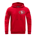 NFL SAN FRANCISCO 49ERS CLASSIC CHENILLE CHANDAIL À CAPUCHON EN MAILLE DOUBLE (ROUGE)