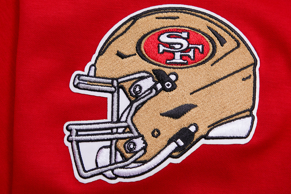 NFL SAN FRANCISCO 49ERS CLASSIC CHENILLE CHANDAIL À CAPUCHON EN MAILLE DOUBLE (ROUGE)