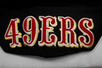 NFL SAN FRANCISCO 49ERS CLASSIC CHENILLE DOUBLE KNIT  FULL ZIP HOODIE (BLACK)