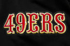 NFL SAN FRANCISCO 49ERS CLASSIC CHENILLE DOUBLE KNIT  FULL ZIP HOODIE (BLACK)