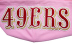 NFL SAN FRANCISCO 49ERS CLASSIC CHENILLE CHANDAIL À CAPUCHON EN MAILLE DOUBLE À GLISSIÈRE (ROSE)